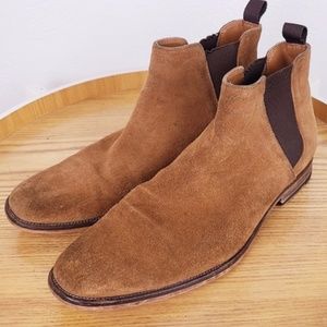 Aldo Mens Brown Leather Chelsea Ankle Boots